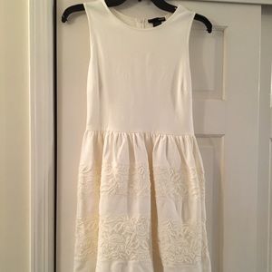Simple elegant off white mini dress